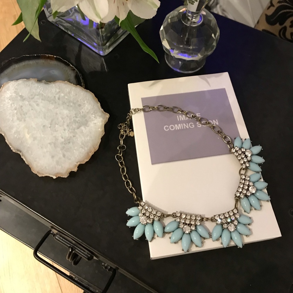 J. Crew Turquoise Floral Collar Necklace